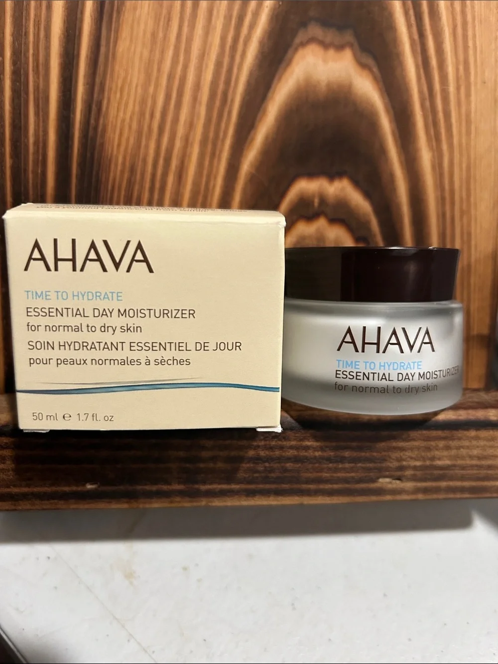 AHAVA Time to Hydrate Essential Day Moisturizer - Cream, Brown, Blue
